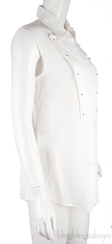 Off-White Sleeveless Blouse