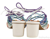 Jamie Multicolor Knotted Ankle-wrap Sandals