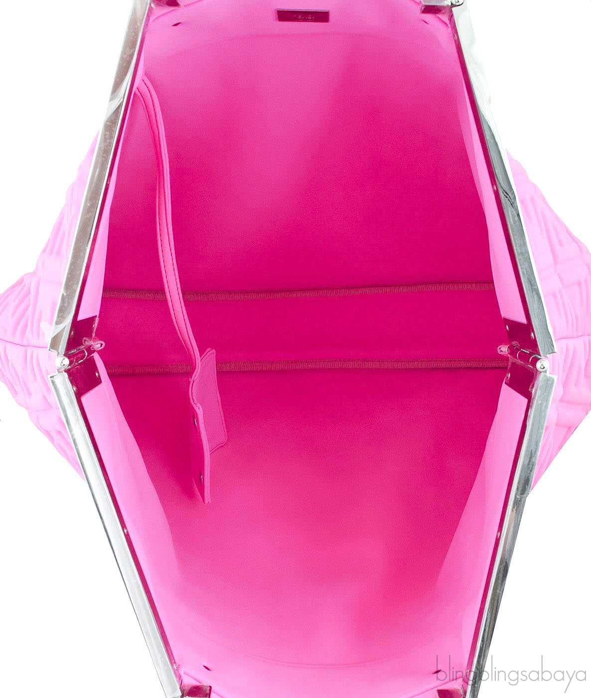 Flat Shopping Bag Neon Pink Large