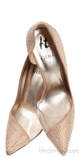 Gold Crystal PVC Heels