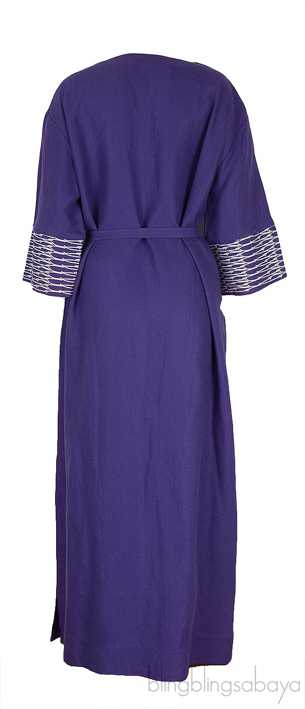 Leona Purple Linen Dress