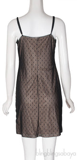 Black Lace Nude Cami Dress