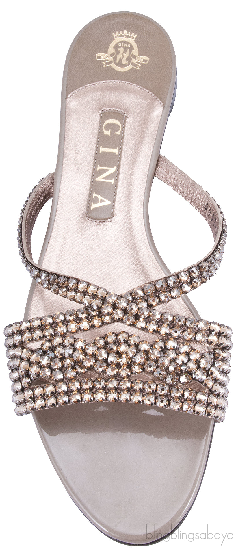 Grey Crystal Embellished Sandals