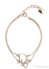 Gold Logo Strass Bracelet*