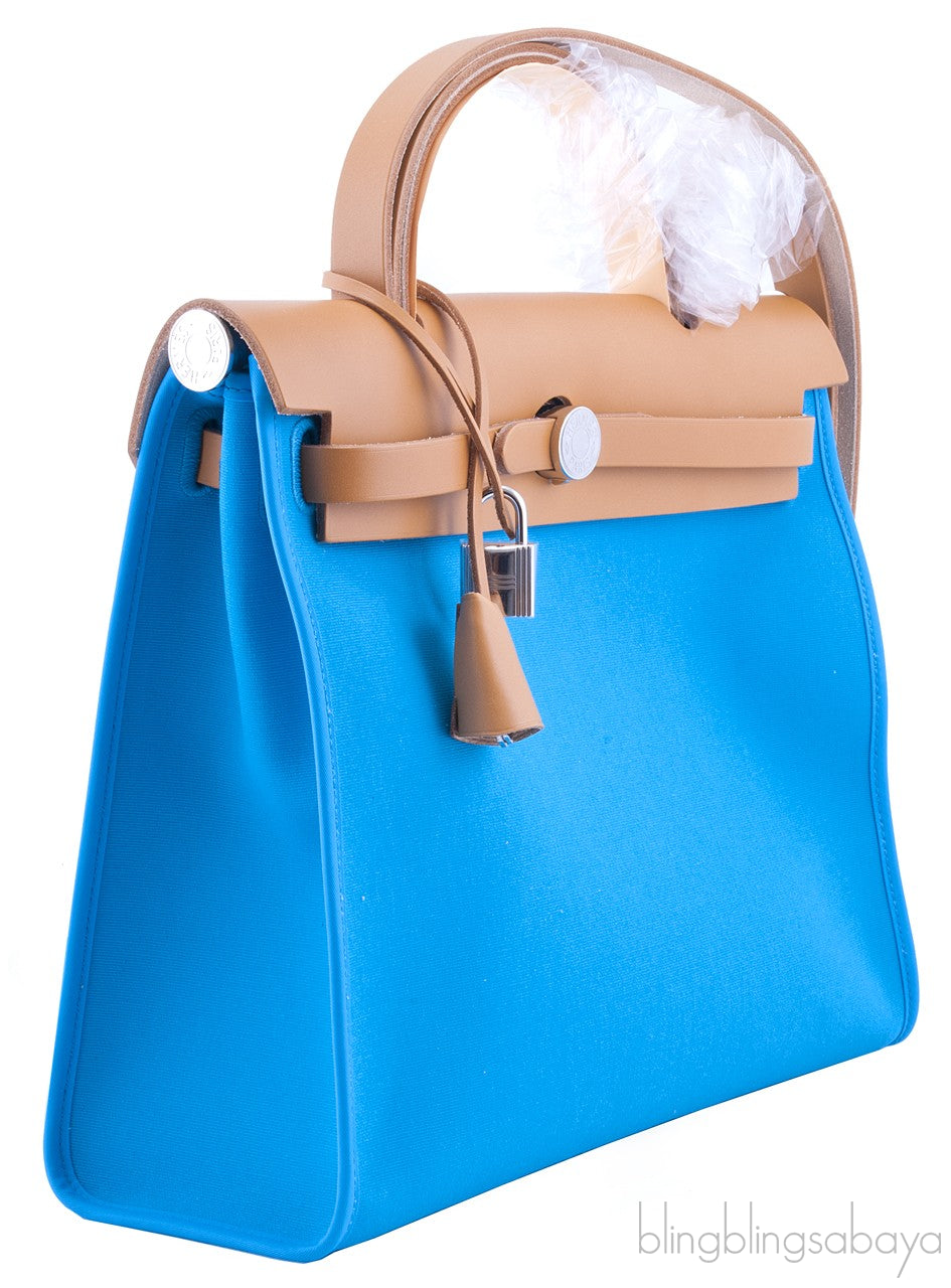 Herbag Zip MM Blue Azteque with Mint