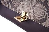 Tri color Python Trapeze Bag