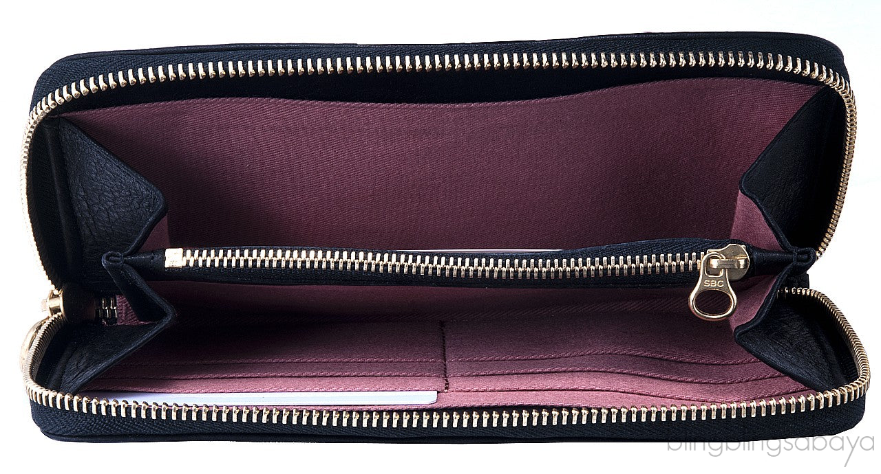 Black Bow Zip Claras Wallet