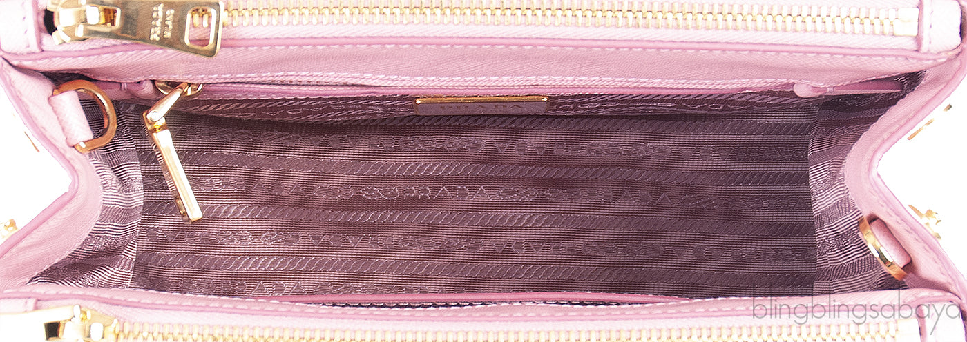 Pink Petal Galleria Saffiano Small Leather Bag
