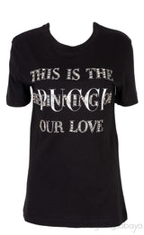 Black Crystal Embellished T-shirt