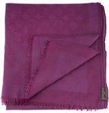 Monogram Purple Cashmere Shawl