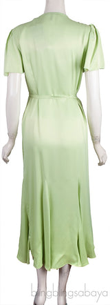 Apple Green Wrap Dress