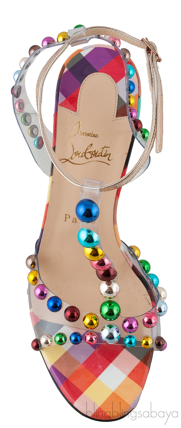 Multicolor Bead PVC Heels