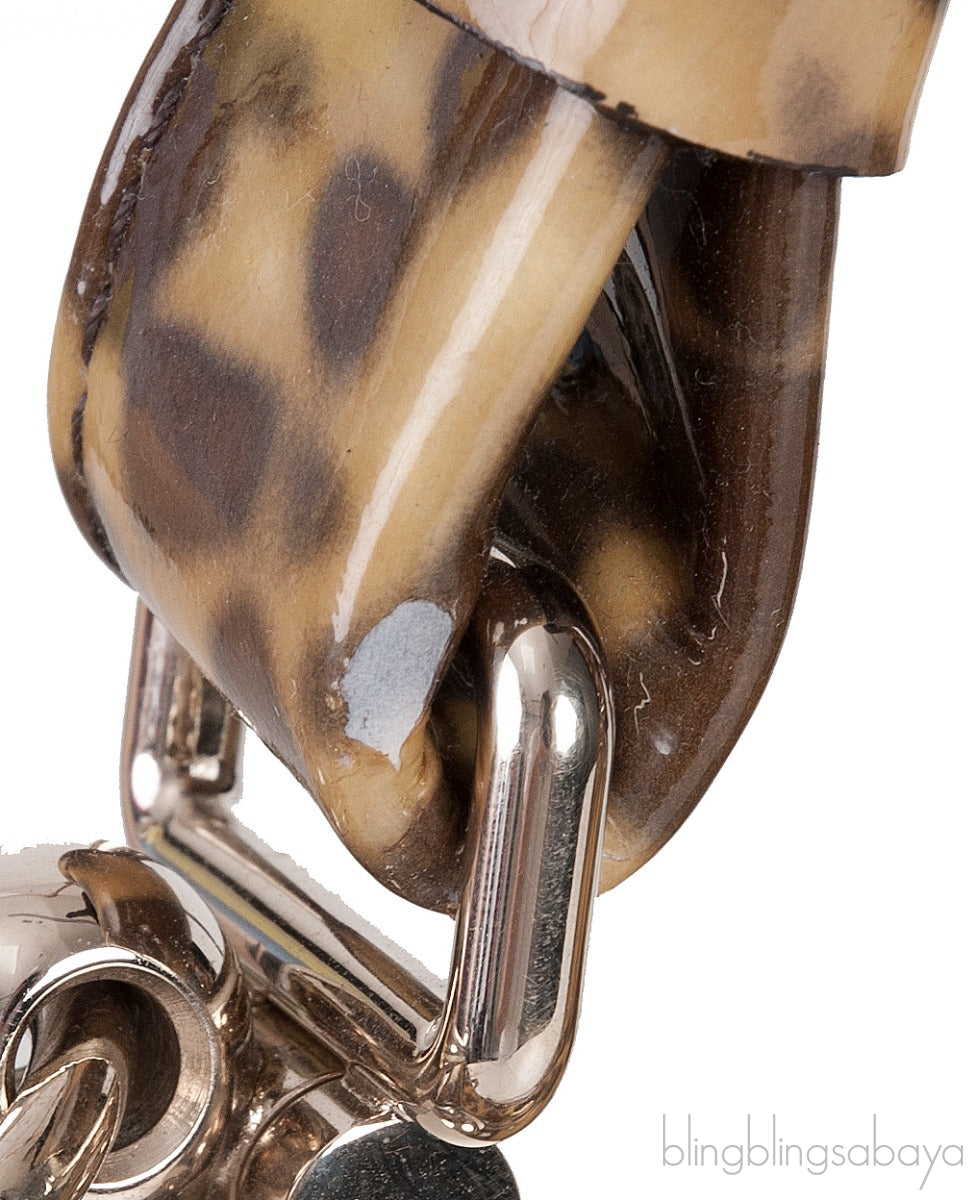 Grande Diva Patent Leopard Bag
