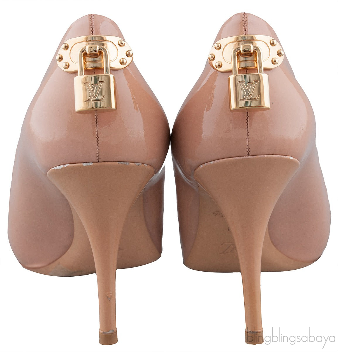 Beige Rose Round Toe Pumps