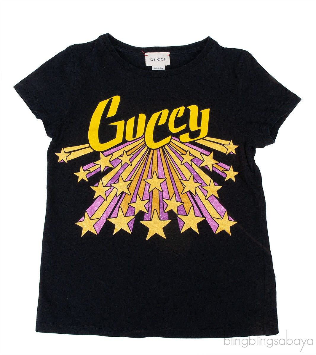 Black Star Print Kids T-shirt