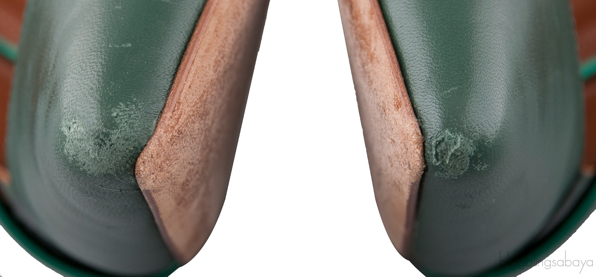 Dark Green Maureen Leather Mules
