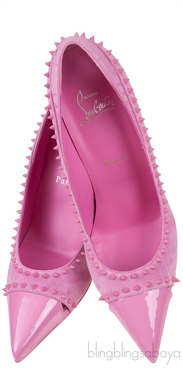 Duvette Spikes 85 Suede Pink Pumps