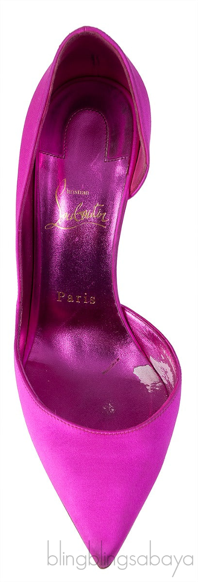 Fuchsia Satin Iriza Heels