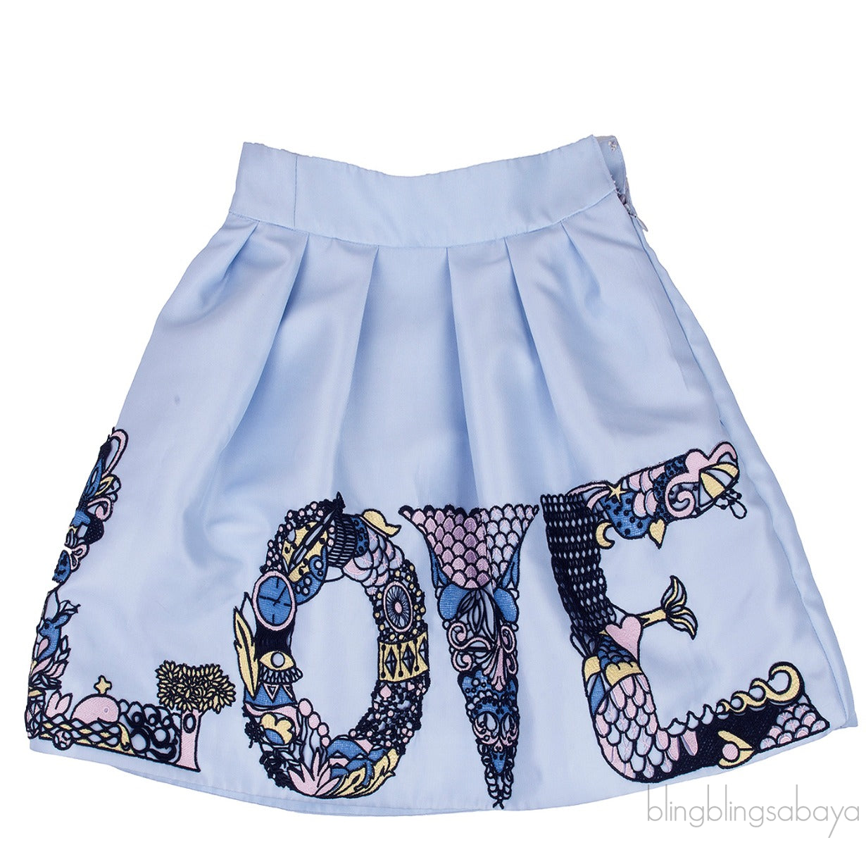 Pale Blue Love Skirt