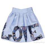 Pale Blue Love Skirt