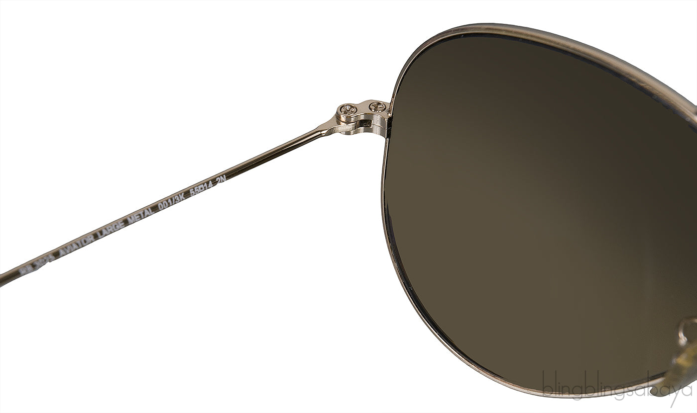 RB 3025-001/3K Aviator Large Metal Sunglasses