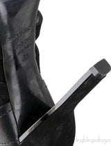 Gabo Laser-cut Suede Knee Boots
