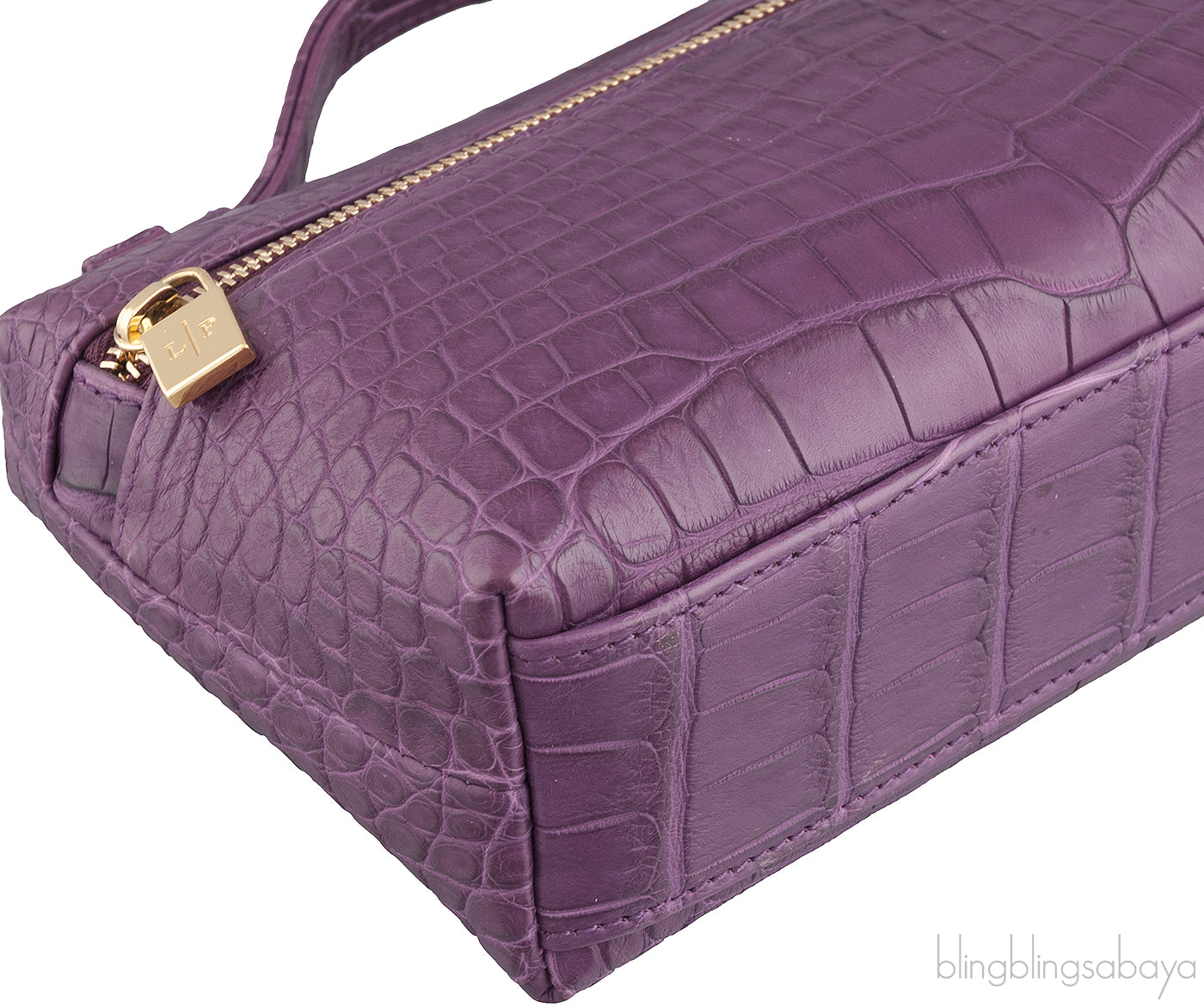 L19 Crocodile Purple Pouch