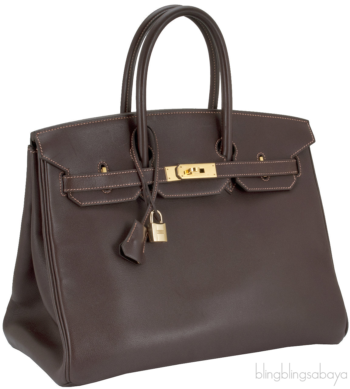 Birkin 35 Veau Gulliver Havane GHW*