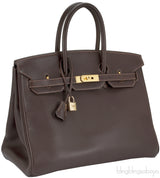 Birkin 35 Veau Gulliver Havane GHW*