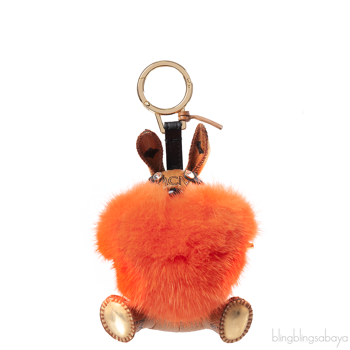 MCM Rabbit Heart Fur Charm