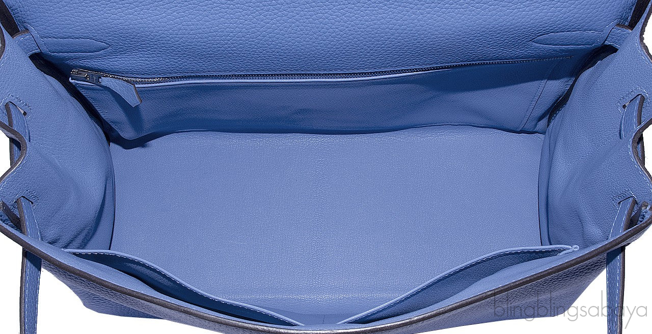 Kelly 35 Blue Paradise Taurillon Clem.