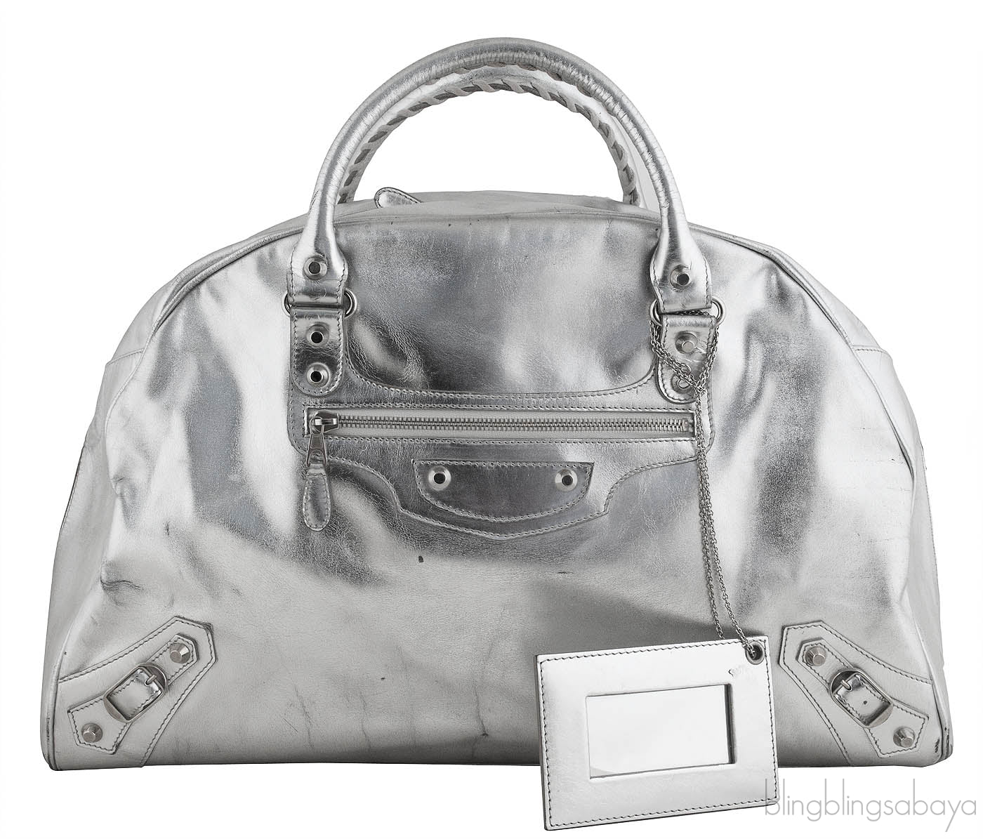 Silver Medium Bowling Bag