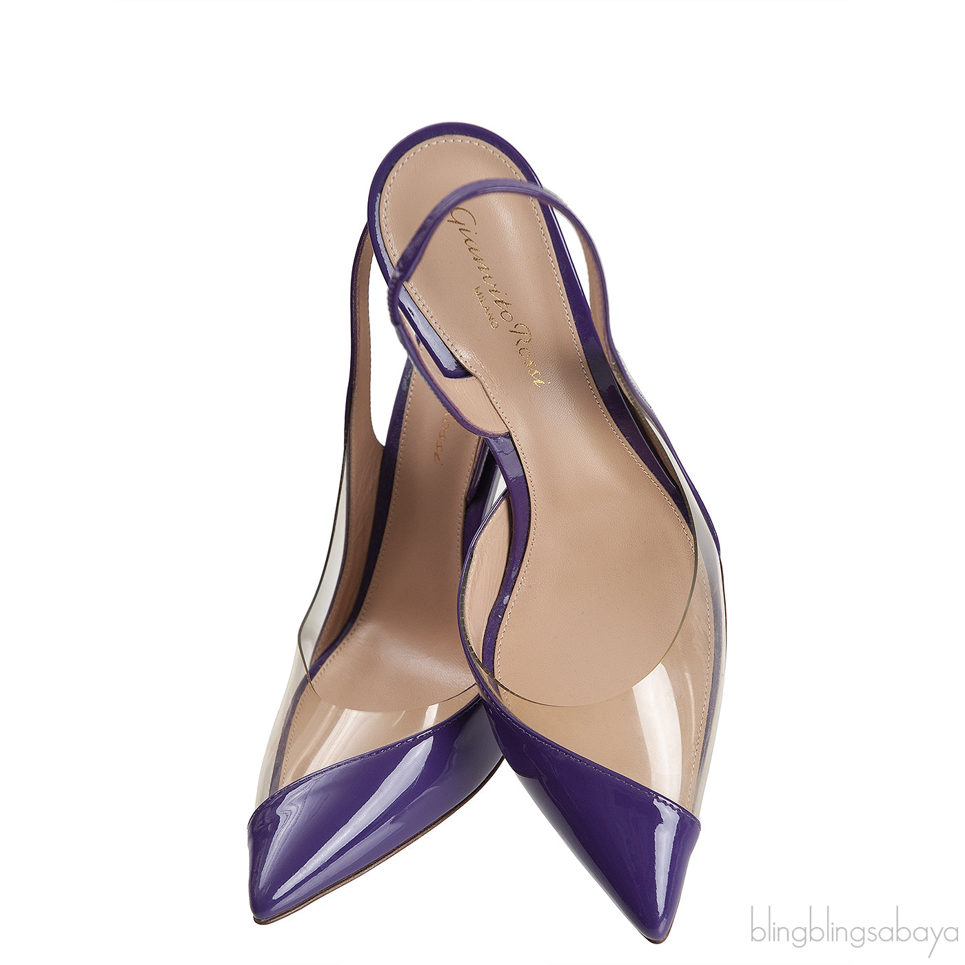 Purple PVC Slingback Pump