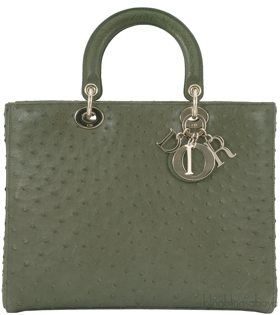 Lady Dior Olive Green Ostrich