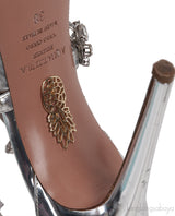 Silver Crystal Embellished Slingback Sandals