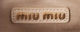 Miu Miu Beige Wander Matellase Nappa Handbag