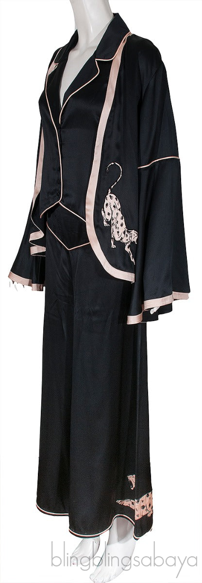 Black Jacket , Blazer & Pajama Set