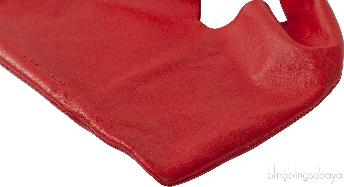 Candy Red Bindle Small Leather Tote Bag