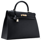 Kelly 35 Black Sellier Epsom GHW