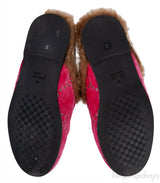 Pink Princetown GG Velvet Kids Shoes