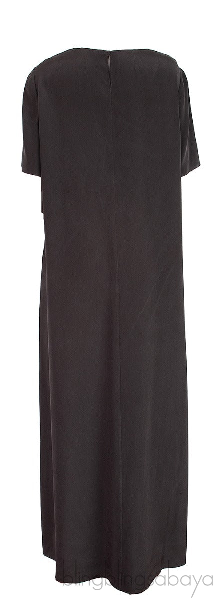 Dark Grey Plain Maxi Dress