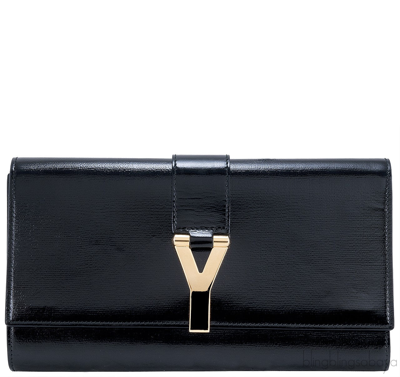 CHYC Clutch in Black Patent