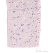 Pink Monogram Print Stole