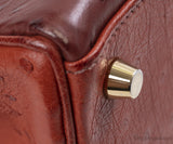 Hermes Kelly 32 Ghillies Rouge H Sunset and Brique Ostrich Bag