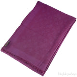 Monogram Purple Cashmere Shawl