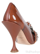 Kiltie Crystal Fringe Vinyl & Leather Point-Toe Heels