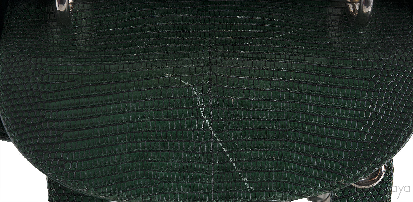 Lady Dior Emerald Green Mini Lizard