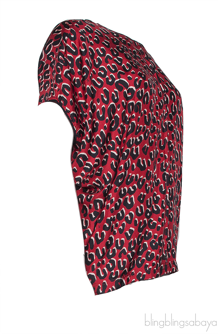 Leopard Print Silk Top