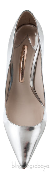 Coco Crystal Silver Metallic Heels