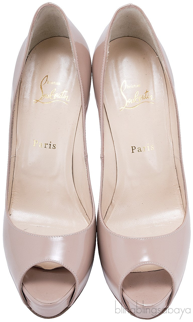 Very Prive 120 Nude Peep Toe Pump